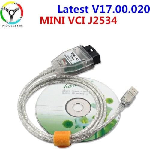 Latest V16.00.017 MINI VCI J2534 V14 Interface for Toyota TIS Techstream obd mini vci Diagnostic Cable Free Shipping