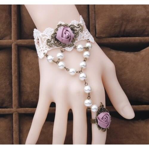 New Arrival Romantic Fresh Purple Silk Wrist Flowers Bridal Gloves/One Piece Wedding Hand Ornament/Bridal bracelet 1080