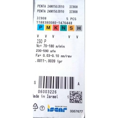 ORIGINAL 5PCS CARBIDE INSERT PENTA 24N150J010 IC908