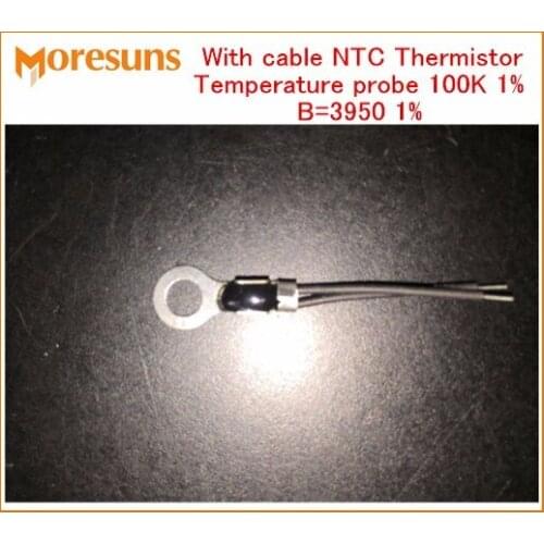 Fast Free Ship 100pcs/lot With cable NTC Thermistor Temperature probe 100K 1% B=3950 1