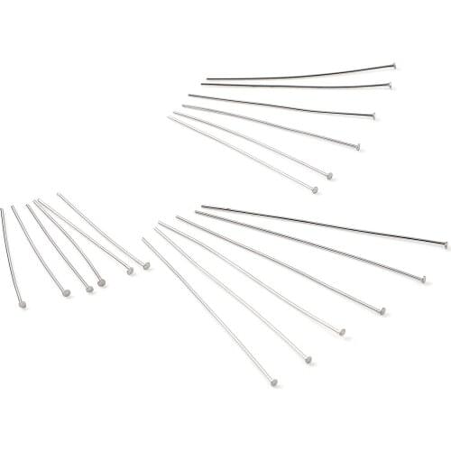 0.6mm Stainless Steel Head Pins 30 40 50mm Silver Color For Jewelry Findings Making Earrings Handmade DIY Supplies,500PCs