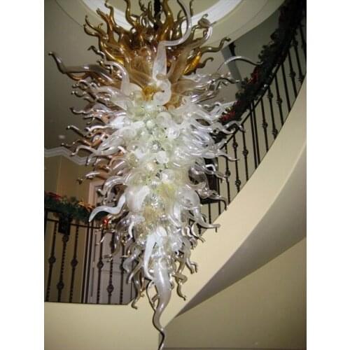 High Quality Contemporary Type Blown Glass Chandelier with LED Bulbs