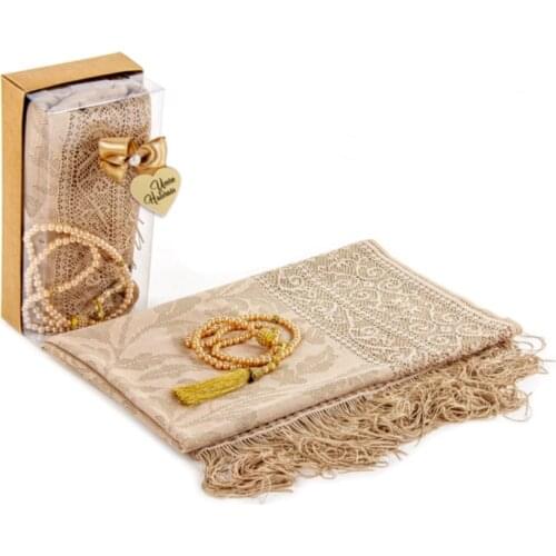 Pearl Tesbihli - Covered with Shawl Rug Rosary Set мусульманские комплекты Muslim Sets