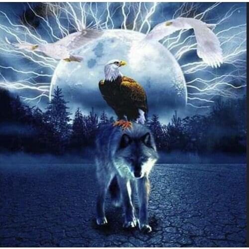 Animal wolf Full Square/Round 5D DIY Diamond Painting panda pictures of Rhinestones Diamond Embroidery eagle decoration FG1680