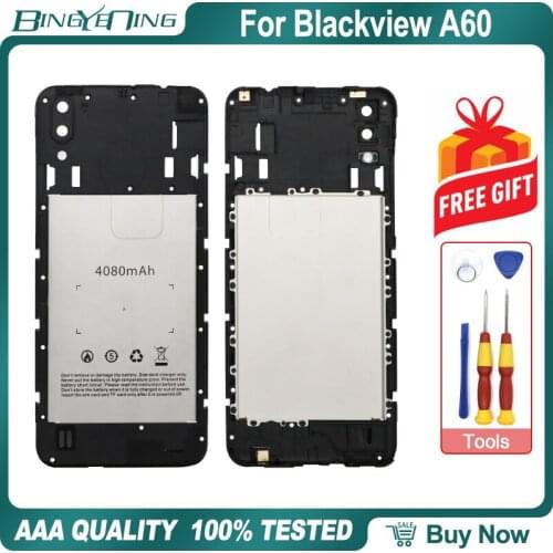 100% New Original Middle Frame Back housing antenna Rear Camera lens For Blackview A60 Repair Replacement Accessories Parts