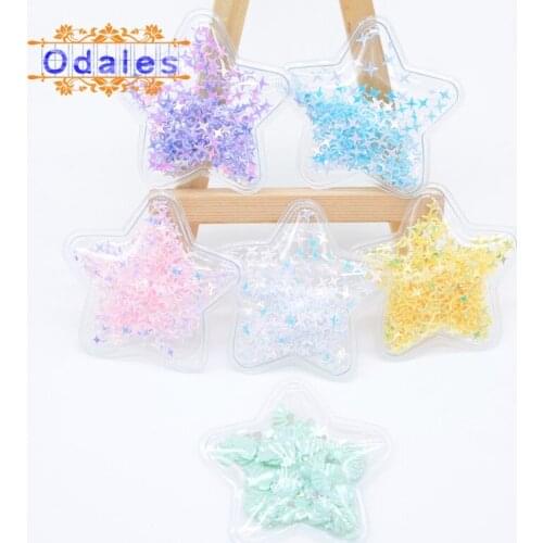 12Pcs Filling Cross Sequin Star Appliques Flowing Patches for Hair BB Clips Cover Appliques for Girl DIY Hair Clip Accessories