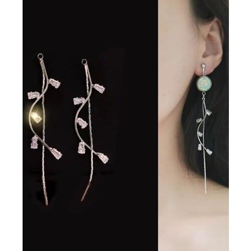 2019New 60Pcs S Rhinestone Tassel Buckle/Pendant For earring Decoration and DIY hair accessoriess FY34-FY35