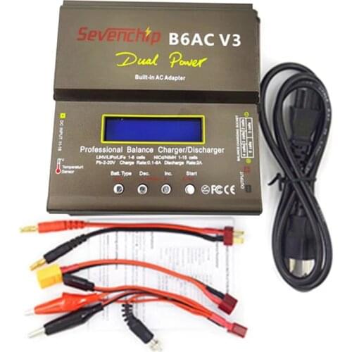 2020 New 80W B6AC V3 Smart Digital Balance Charger For RC Helicopter Re-peak NiMH NiCD LiHV NiCd PB Li-ion Battery Charg
