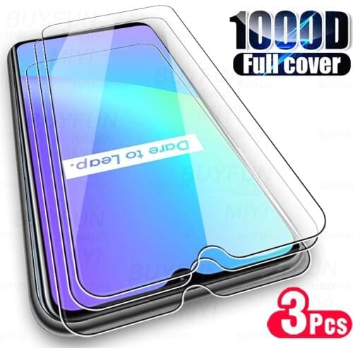 3PCS Full Cover Tempered Glass For Realme C25 Glass On Realmi C25S C 25 S 25S HD Explosion-proof Screen Protectors Phone Film 9H