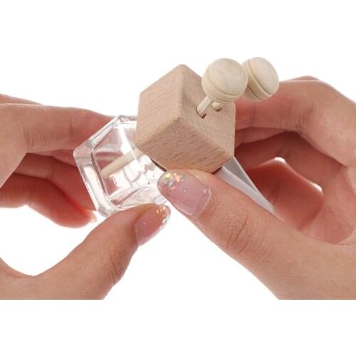 8ML Air Freshener Car Perfume Clip Fragrance Empty Glass Bottle For Essential Oils Diffuser Vent Outlet Ornament
