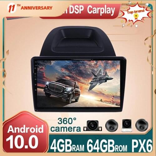 Android 10 Car Multimedia Radio 4+64G DVD Player 360 Panoramic Camera For Ford Ecosport 2018-2020 Car GPS Navigation DSP Carplay