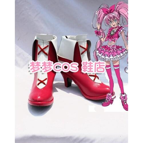 Anime Pretty Cure Cure Melody Cosplay Boots costume shoes Custom Made Halloween Role Play props