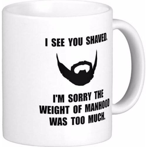 Shaved Manhood High Quality White Coffee Mugs Tea Mug Customize Gift By LVSURE Ceramic Cup Mug Travel Coffee Mugs