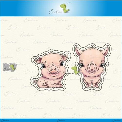 Two little pigs metal cutting dies 2021 new diy die molds Scrapbooking Paper Making die cuts crafts large die