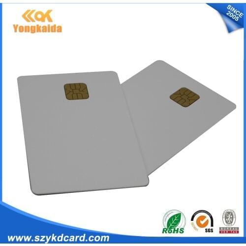 Hot sale 1000pcs/lot Blank Smart Contact Card Fudan ATMEL24C64 64K Memory AT24C64 White Contact Card Credit Card Size CR80