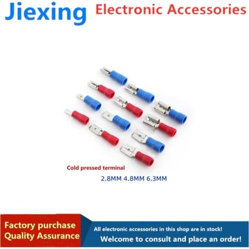Cold pressed terminal MDD/FDD-1.25 FDD2-110 187 250 male and female terminal red/blue (20 pcs)
