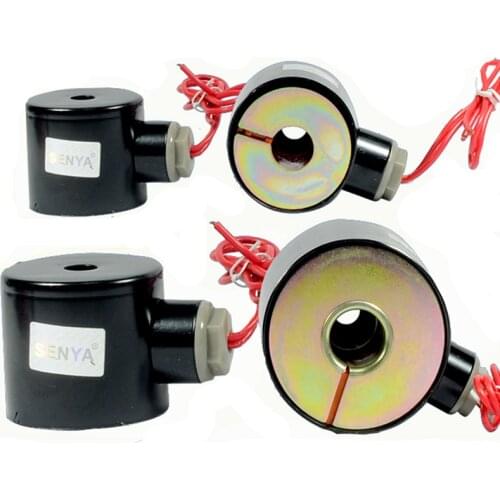 All copper wire valve coil small diameter solenoid valve water valve coil with protection iron shell 220V 24V 12V