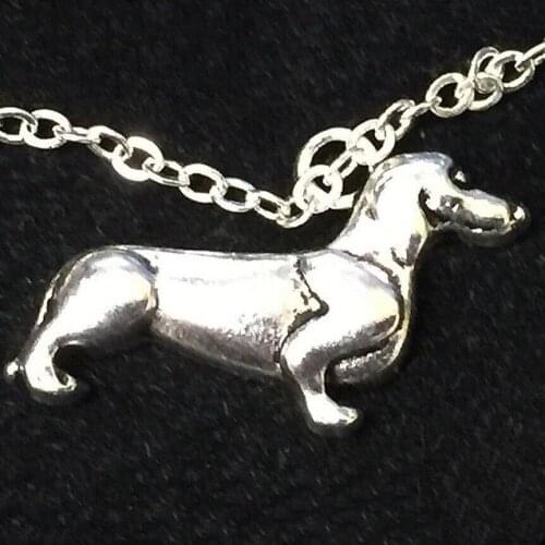 Fashion Tibetan Silver Dog Dauchsund Charms Statement Necklace & Pendants DIY Jewelry For Woman 10pcs Fast shipping B338