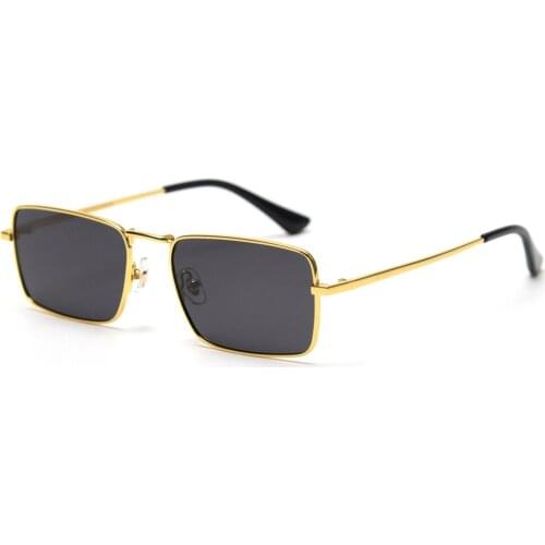 Veshion Metal Glasses Men Polarized Orange 2021 Small Square Sunglasses for Women Gold High Quality Gift Items Retro Style
