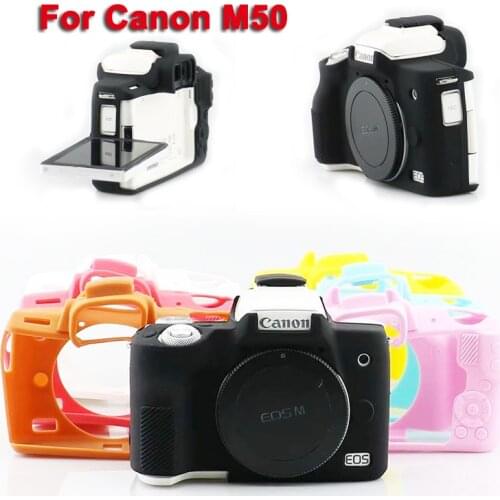 Soft Silicone Armor Skin DSLR Camera Body Case bag Protector cover for Canon EOS M50