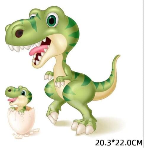 Dinosaur Patches Heat Transfer Iron On Patch A-level Washable Clothes Stickers Easy Print By Household Irons
