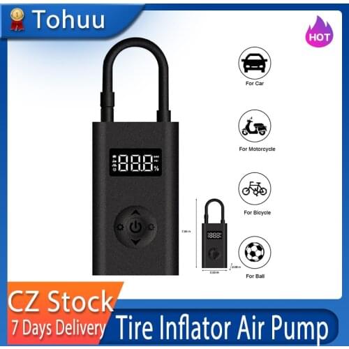 Car Tyre Inflator Air Compressor Mini Tire Inflator Handheld Air Pump For Car Bicycles Tires Balls Swimming With Flashlight LED