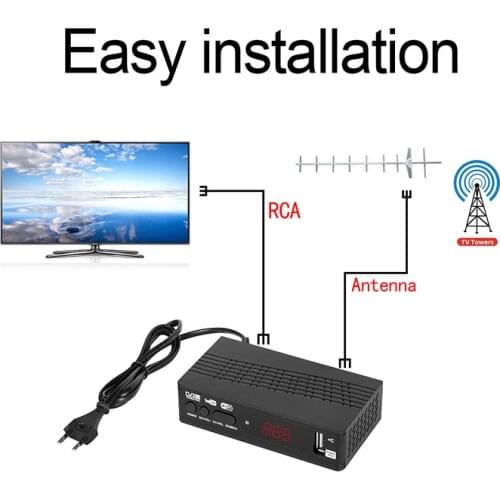 New DVB T2/DVB-C Digital 1080P TV Tuner H.265 TV Receptor Full HD DVBT2 Set-top Box Wifi Receiver With Remote Controller