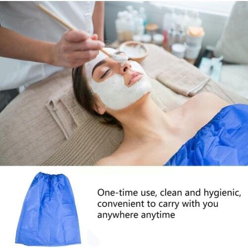 10PCS Sauna Bath Skirt Disposable Bathrobe Nonwoven Tube Sweat Towel Adjustable For Beauty Steaming Boob Spa Clothes Wrap S W9Z6