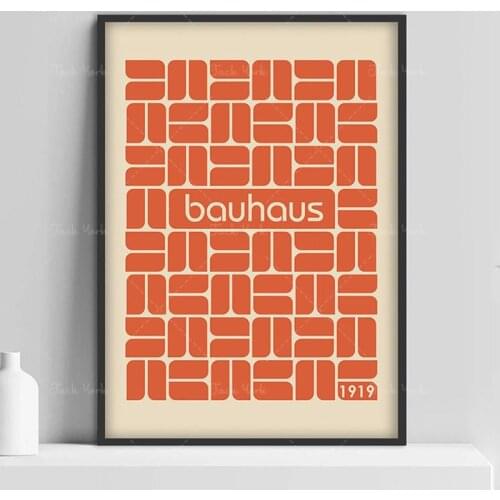 Bauhaus poster, 100 year Bauhaus, Bauhaus Exhibition print, Herbert Bayer poster, Bauhaus Print, Walntury art poster, Art Nouvea
