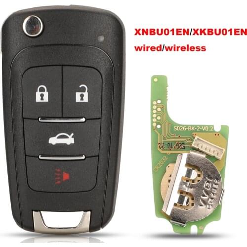 Xhorse jingyuqin VVDI Supper XKBU01EN/XNBU01EN Wire Remote Key For Buick Flip 4 Buttons English Version