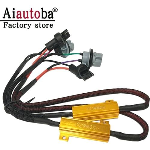 50W 6 ohm 7443 7440 Led Load Resistor Fast Hyper Flash Turn Signal Blink Light Error Code 1156 1157 3157 3157 LED Decoder 5202