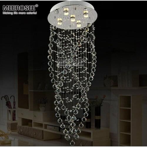 Modern Clear Crystal chandelier light fixture Flush Mounted Crystal lamp lustre lamparas Living room Dining room Hotel Project