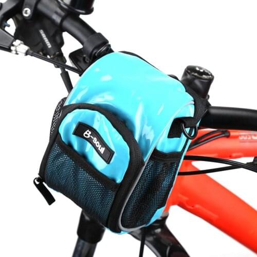 2021 New Bicycle Bags Bike Cycling Outdoor Waterproof Polyeste Front Basket Pannier Frame Tube Handlebar Bag Black include strap