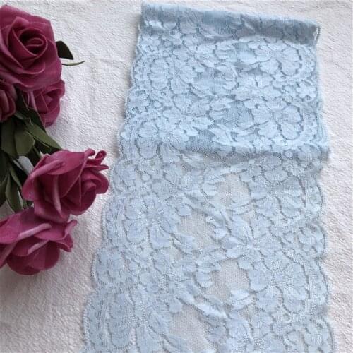 Light blue wide stretch E2105 lace diy clothing spandex underwear wedding dress crafts sewing accessories 15cm