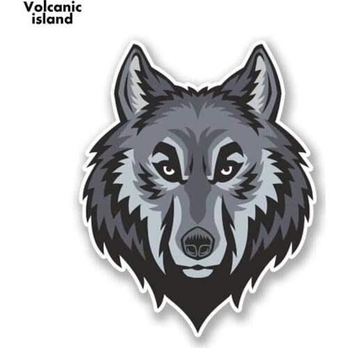 Wolf Head Vinyl Sticker iPad Laptop Car Bike Quad Helmet Decal Dog Animal Funny Cartoon Car Stickers 13cm x 12cm