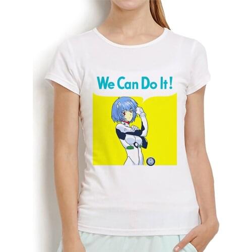 Eva Ayanami Rei and Asuka Langley Soryu funny t-shirt women femme short sleeve t shirt cool feminist streetwear tshirt