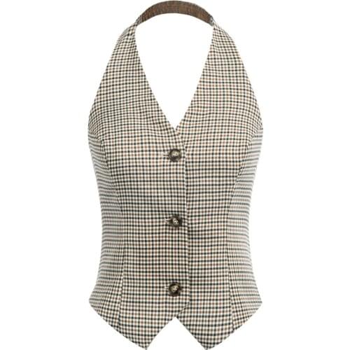 Belle Poque Famale Halter Jackets Tops Spring Autumn Backless V-Neck Single Breasted Handkerchief Hem Coat Vintage Crop Ladies