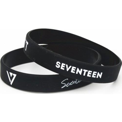 1PC Popular Group Korea K-Pop Star Seventeen Silicone Bracelets&Bangles High Quality Idol Music Wristband Jerwerly Gifts SH179