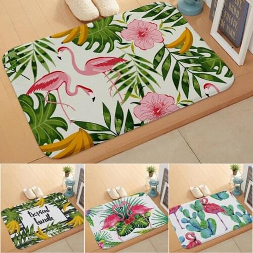 1Pc Stylish Flamingo Kitchen Bathroom Anti-slip Doormat Carpet Floor Mat Home Decor