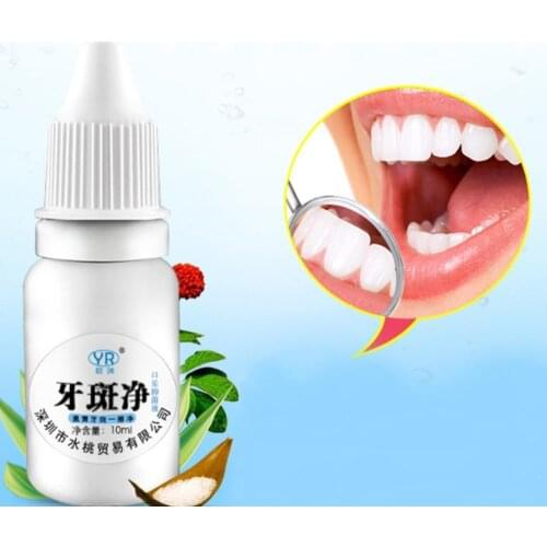 10ml Teeth Whitening Powder with 10 Cotton swab Oral Hygiene Cleaning Serum Removes Plaque Stains