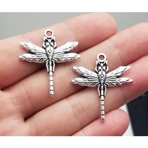 15pcs/lot--29x31mm, Antique silver plated dragonfly charms,DIY supplies,Jewelry accessories