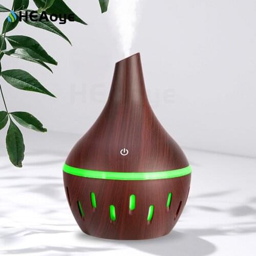300ml USB aroma air humidifier Mini oil diffuser Grain electric ultrasonic Essential aromatherapy LED light mist maker for home