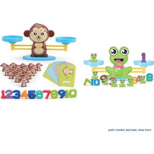 67JC Game Kids Learning Toys Math Toy Digital Monkey Balance Scale Educational Math