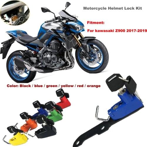 Motorcycle Helmet Lock Anti-theft Security Aluminum Mount Hook with 2 Keys For KAWASAKI Z900 Z 900 z900 z 900 2017 2018 2019