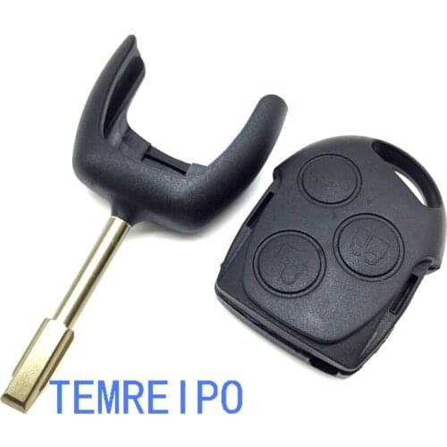 10pcs/lot 3 Buttons Blade Uncut Remote Car Key Shell Case Fob Covers For Ford Focus Mondeo Festiva Fusion Suit Fiesta KA