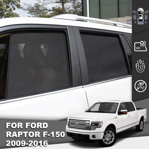 Magnetic Car Sunshade Front Windshield Door Mesh Frame Curtain For Ford Raptor F150 2009-2016 Auto Folding Side Window Sun Shade