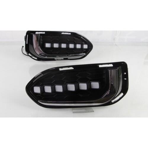 Osmrk LED DRL daytime running light for honda fit jazz 2018 Asia Pacific Japaness Edition, with moving yellow turn signal