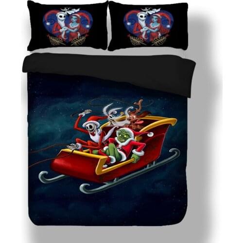 Dropshipping 3D Printed Merry Christmas Drive Sled Send Gifts Duvet Cover 2/3 Pcs UK US AU King Queen Twin Size Bedding Set