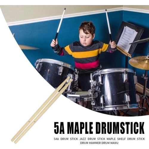 Hot Sale Drum Sticks Skillful Manufacture Solid Color Maple Wooden Drum Sticks 5A Drum Sticks Percussion Instruments Parts