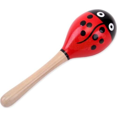 HX5D Mini Funny Wooden Rattles Egg Shaker Kids Shaker Sand Hammer Toy Musical Party Favor Kid 1 Piece